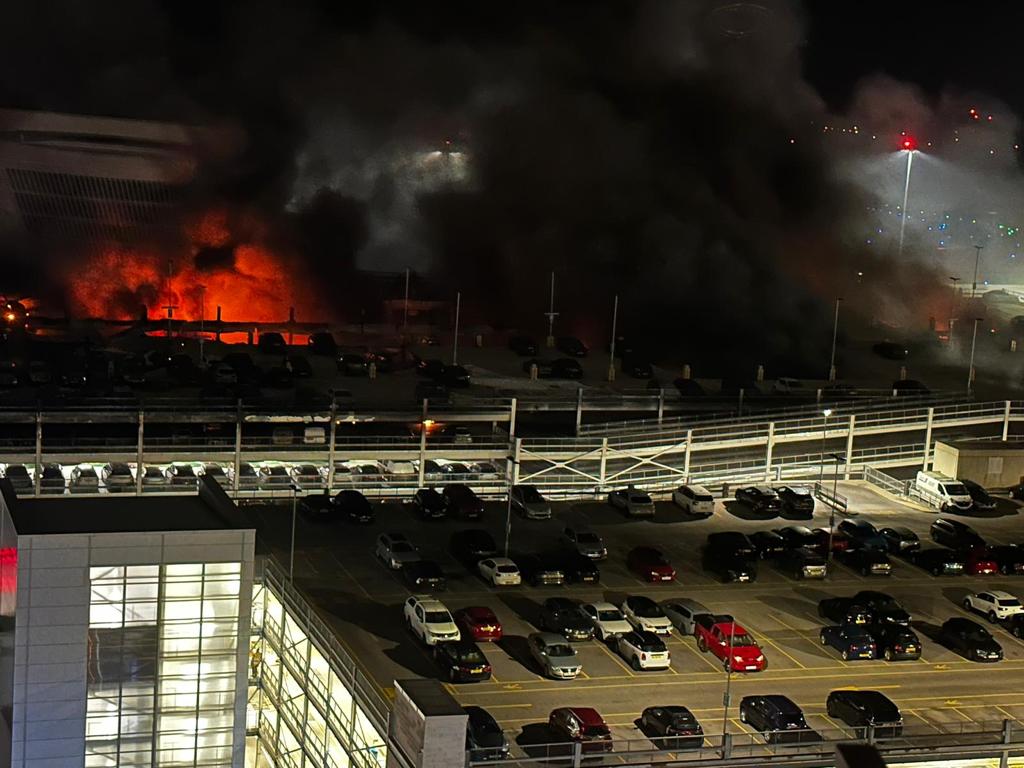 Fire at Luton Airport