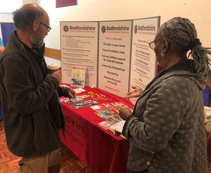 Bev (right) promoting HFSVs at event