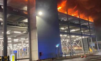 london luton airport fire