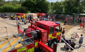 Aerial view of Bedford open day