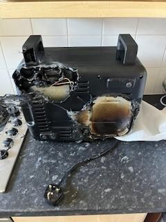 Air fryer after a fire