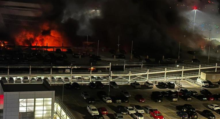 Fire at Luton Airport