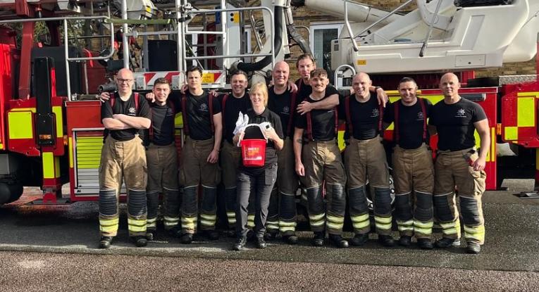 firefighters, luton, charity, car wash, money