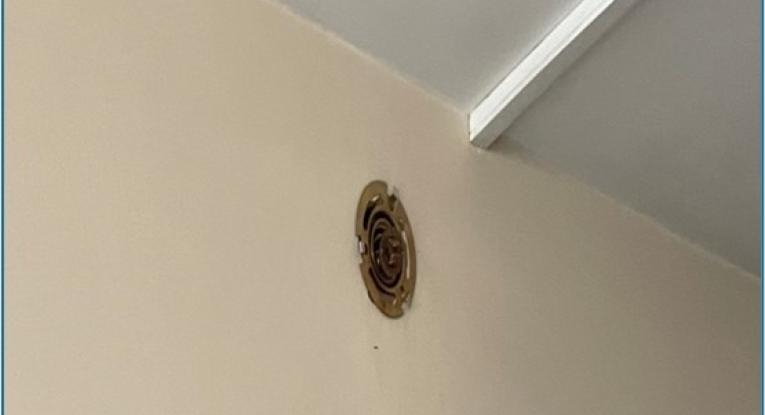 Photograph of sprinkler at Roise Court.
